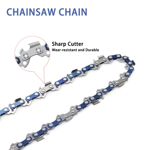 O-CONN 4 Pack 18 Inch Chainsaw Chain 3/8" LP Pitch .050'' Gauge 62 Drive Links Fits Husqvarna, Echo, Poulan, Craftsman and more