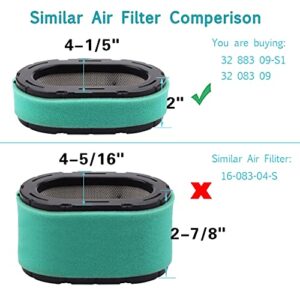 3 Pack 32 083 09-S 32 883 09-S1 Air Filter for Kohler KT715 KT725 KT730 KT735 KT740 KT745 KT610 KT620 19HP-26HP Engine 32 883 09-S1 Cub Cadet Lawn Mower