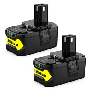 powilling 2pack 6.0ah 18v replacement battery for ryobi 18v lithium battery p102 p103 p105 p107 p108 p109 ryobi one+ cordless tool