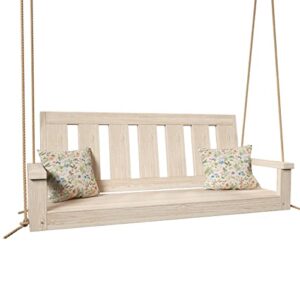 porchgate amish heavy duty 700 lb ardmore porch swing w/ropes (5 foot, unfinished)