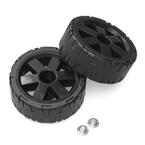 igloo cooler wheel replacement kit – fits 5 gal beverage rollers, ice cube 60/70 qt rollers, and 4 inch wheel coolers (black, 2 pack)
