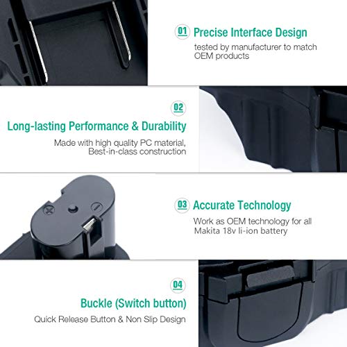 Lasica Adapter Compatible with Makita 18V LXT Lithium Battery to Replacement for Makita 18 Volt Ni-Cd/Ni-Mh Cordless Tool Battery Packs