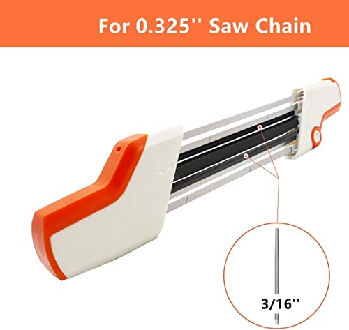 Mempa 2 in 1 Chainsaw Sharpener for 3/8" LP Saw Chain,Easy File Chain Saw Sharpener Tool