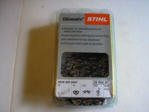 stihl 3639-005-0067 chainsaw full chisel saw chain, 16 inches