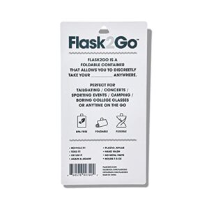 Flask2Go - The Foldable Flexible Flask for Tailgating, Camping, and Concerts, 2-Pack, Stars & Stripes