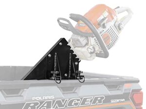 superatv chainsaw mount for polaris ranger and polaris general (all years and models) | includes latch & go tie downs for easy install | made from heavy-duty uhmw | uv-resistant powder coating