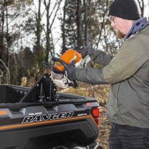 SuperATV Chainsaw Mount for Polaris Ranger and Polaris General (All Years and Models) | Includes Latch & Go Tie Downs for Easy Install | Made from Heavy-Duty UHMW | UV-Resistant Powder Coating