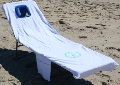 Ostrich Chaise - Custom Fitted Towel, White