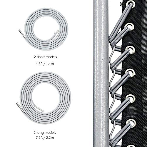 4 Pcs Universal Replacement Cord for Chair Universal Bungee Cord Laces Elastic Oxford Rope Gravity Chair Repair Kit for Lounge Chair Recliners Anti Gravity Chair Bungee Chair (Grey)