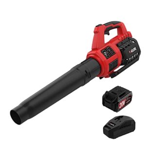 vaclife leaf blower cordless with battery and charger -350cfm 150mph 20v electric leaf blower with advanced turbo & high-speed mode, perfect for cleaning lawn, yard, garage, patio & sidewalk (vl717)