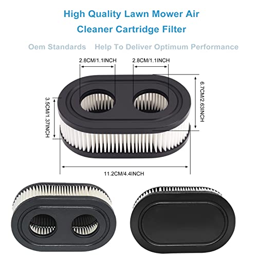 Lawn Mower Air Filter, Apply to593260 798452 Series Engine 4247 5432 5432K Lawn Mower Air Cleaner Filte can Replace Oval Air Filter Cartridge - Lawn Mower Replacement Parts(2PCS)