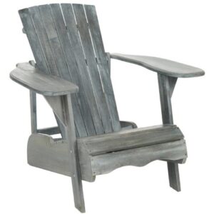 Safavieh Patio Collection Hampton Adirondack Acacia Wood Chair, Natural