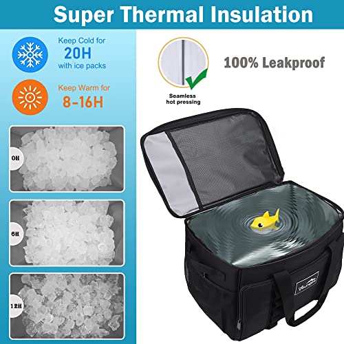 Cooler Bag 48-Can Insulated Leakproof Soft Cooler Large Collapsible Portable Travel Cooler Bags 32L for Picnic, Waterproof Soft Ice Chest for Camping, Beach, Fishing, Outdoor - 32 Quart