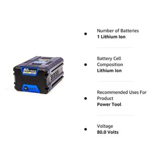 Kobalt 80-volt 2.5-Amp Hours Rechargeable Lithium Ion Cordless Power Equipment Battery KB 2580-06