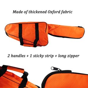 Chainsaw Bag Carrying Case Portable Protection Waterproof Holder Fit for Stihl Husqvarna 12''/14''/16'' Chainsaw Storage Bag(Orange)