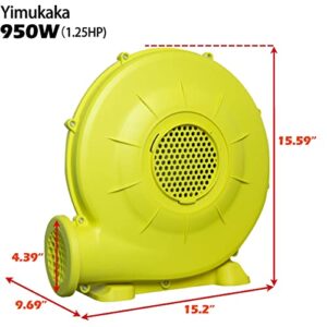 1.25HP(950w) Air Blower, Pump Fan Commercial Inflatable Bouncer Blower, Perfect for Inflatable Bounce House, Jumper, Bouncy Castle （UL certification）