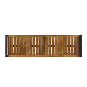 Christopher Knight Home Noel Outdoor Industrial Acacia Wood and Iron Bench, Teak Finish/Black Metal