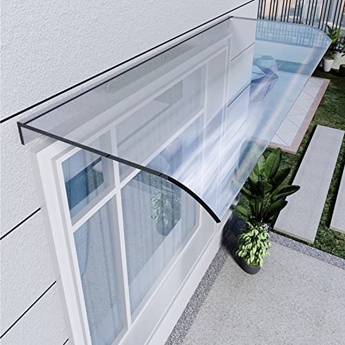 Arched Front Door Canopy Window Door Awning Canopy Outdoor Polycarbonate Cover Front Door Outdoor Patio Awning Canopy Uv Rain Snow Protection,Porch Gazebo Garden Shelter (16"x79")