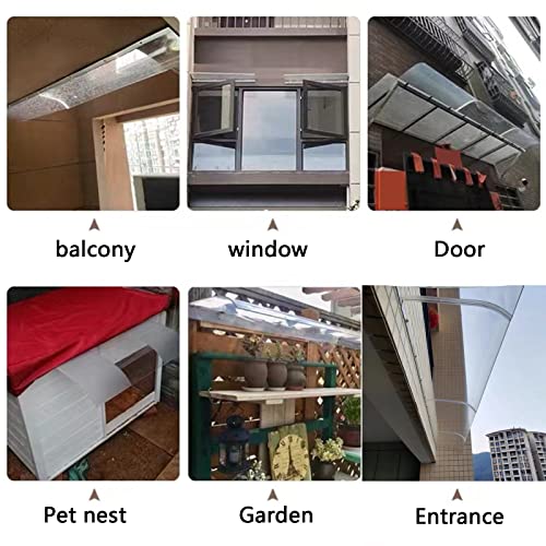 Arched Front Door Canopy Window Door Awning Canopy Outdoor Polycarbonate Cover Front Door Outdoor Patio Awning Canopy Uv Rain Snow Protection,Porch Gazebo Garden Shelter (16"x79")