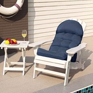 COSNUOSA 2 Pcs Rocking Chair Cushion High Back Adirondack Chair Cushion Waterproof Patio Cushions for Outdoor Furniture Navy