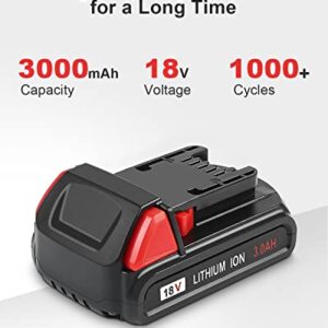 TeenPower Replacement for Milwaukee M18 Battery 18V 3000mAh 2/pk 48-11-1820 48-11-1840 48-11-1850 48-11-1828 48-11-1862 48-11-1852 48-11-1812