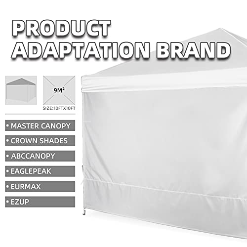 MordenApe Sunshade Sidewall for 10x10 Pop Up Canopy - Straight Leg, Instant Canopy SunWall, 1 Pack Sidewall Only (White)