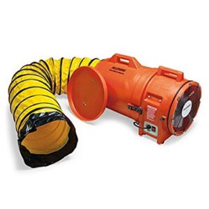 allegro industries 954325 plastic compaxial blower, ac with 25′ ducting and canister assembly, 12″