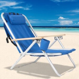 colibrox beach chair-backpack beach chair folding portable chair blue solid construction camping-patio chairs–color blue-patio furniture sets-for camping, pool days, patio furniture and so much more-guaranteed!