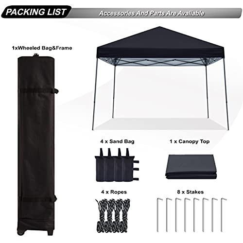 ABCCANOPY Stable Pop up Outdoor Canopy Tent, Black