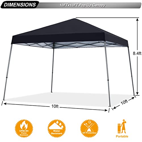 ABCCANOPY Stable Pop up Outdoor Canopy Tent, Black