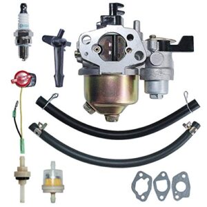 aumel carburetor fuel line filter w/carb gasket kit for homelite hl252300 ut80522b ut80522d ut80522f ut80953a 179cc pressure washer.