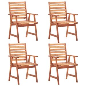 youuihom wood dining chairs bistro chairs patio chairs set of for dining room, modern kitchen living room,garden,indoor or outdoor 4 solid acacia wood 22″ x 24.4″ x 36.2″ (w x d x h)