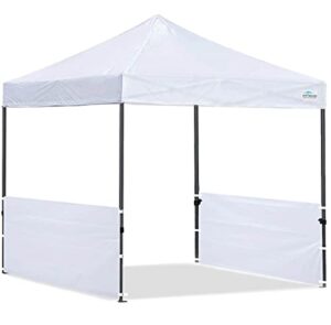 ontheway two half walls for 10’x10′, two half sidewalls for pop up tent gazebo shelter, 2 half walls only (white b)