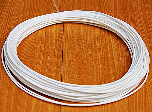 Wicker Repair Kit ,Round Synthetic Rattan Fix Kit Vinyl Plastic Waterproof Flat Brown Woven Rattan Ribbon for Garden Patio Furniture and Rattan Chair Sofa Couch Basket Replacement-0.55LB(Round-White)1