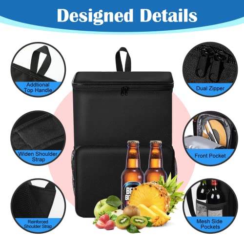 30L 45Cns Backpack Cooler Bag Insulated Leak Proof, Large Capacity Waterproof Cooler Backpack Bag for Men Women to Work Lunch Camping Picnics Beach Hiking Travel Cooler Bag, Cold for Up to 16 Hours