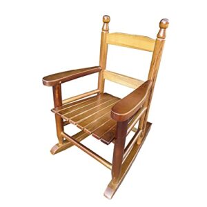 homvent kids rocking chair, wooden rocking chair indoor outdoor child’s porch rocker rocking chair for garden, lawn, balcony, backyard (light oak)