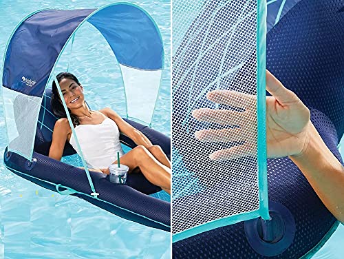 waterlife Ultimate Sunshade Recliner Fabric mesh Covered Pool Lounge