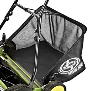 Sun Joe FBA MJ502M Reel Mower w/ 8.5-Gallon, 9-Position Height Adjustment, Foam Grip, Compact Design, Green, 20-Inch Manual w/Grass Catcher