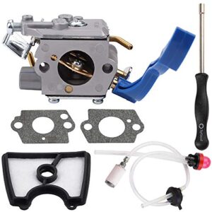 Fuel Li 590460102 Carburetor for Husq 125B 125BX 125BVX Leaf Blower Trimmer Zama C1Q-W37 Carb 545 08 18-11 581798001 545081811 545112101 with Air Filter