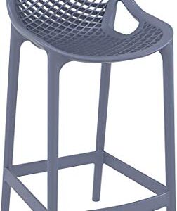 Compamia Air Patio Counter Stool in Dark Gray (Set of 2)