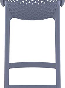 Compamia Air Patio Counter Stool in Dark Gray (Set of 2)