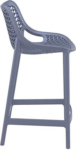 Compamia Air Patio Counter Stool in Dark Gray (Set of 2)