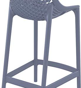 Compamia Air Patio Counter Stool in Dark Gray (Set of 2)