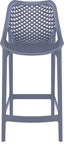 Compamia Air Patio Counter Stool in Dark Gray (Set of 2)