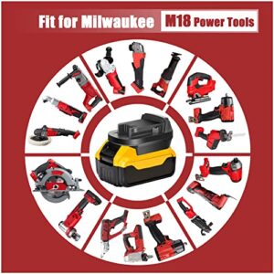 Adapter for Dewalt 20V Battery Adapter Convert to for Milwaukee M18 Battery for Milwaukee M18 18V Tool Use