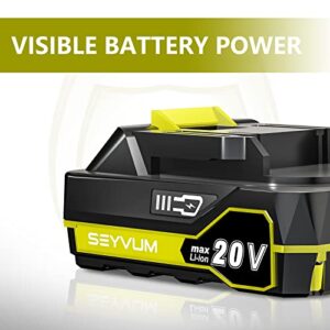 SEYVUM 20V Lithium Battery - 2.0Ah Li-ion Battery Packs for DCBL2006 Cordless Leaf Blower, Long Life Battery Work DCBL2006 Cordless Leaf Blower