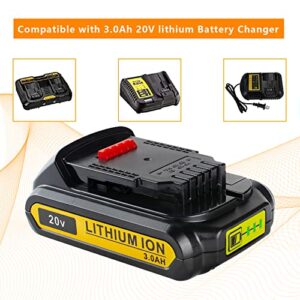 DEWQKI Upgraded 3.0Ah 20V Battery DCB203 Replacement for Dewalt 20V Battery DCB180 DCB200 DCB201 DCB204 DCB206 DCB207 DCD/DCF/DCG Series - Li-ion 2 Pack