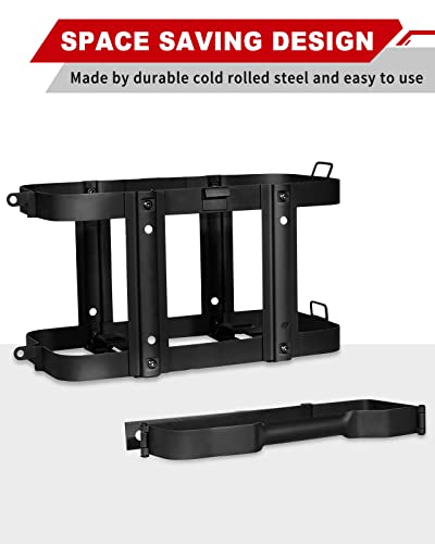 Racewill 2023 Upgrade Jerry Can Mount Holder: Lockable Jerry Gas Can Holder Rack, 5 Gallon ( 20 Liter ), Reinforced Welding