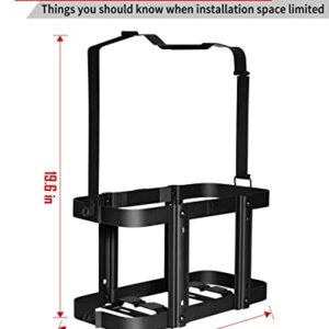 Racewill 2023 Upgrade Jerry Can Mount Holder: Lockable Jerry Gas Can Holder Rack, 5 Gallon ( 20 Liter ), Reinforced Welding