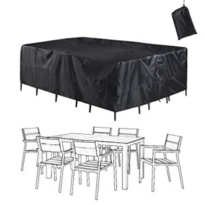alster patio table covers waterproof for 4-6 seat, outdoor furniture covers(90″ l x 63″ w x 30″ h), rain snow dust wind-proof